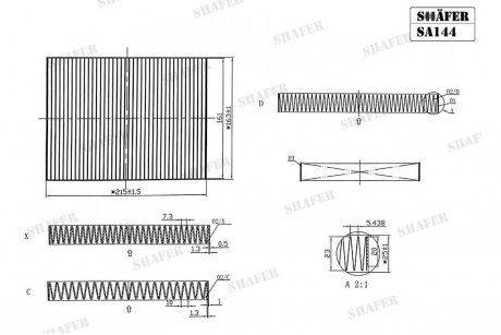 Фильтр салона Fiat Doblo, Punto (01-10) SHAFER SA144