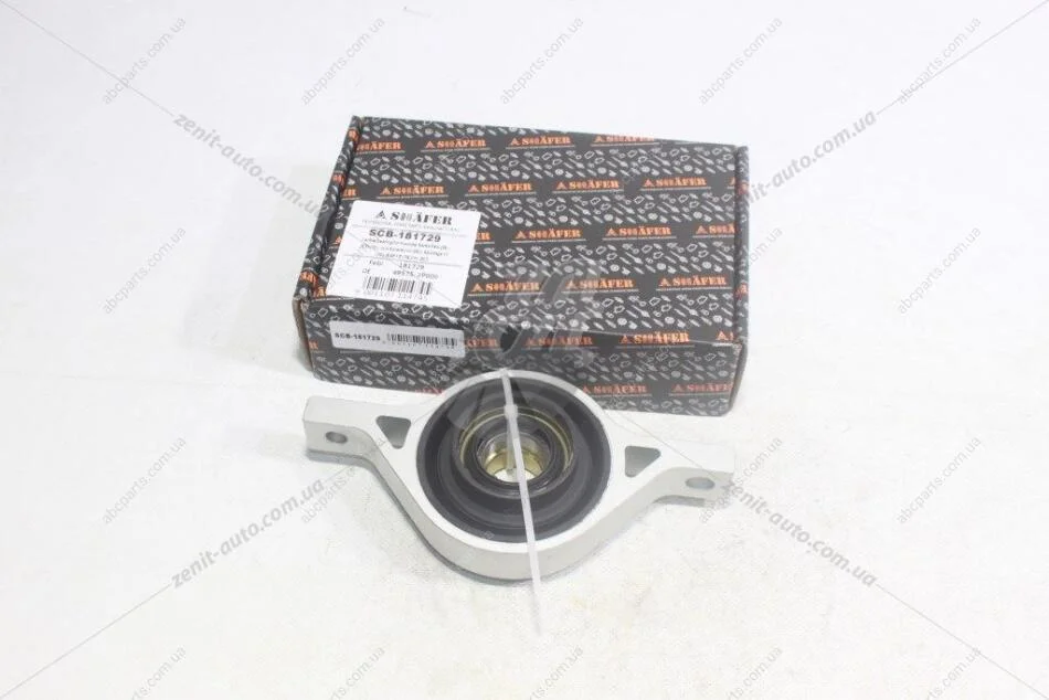 Підшипник підвісний Hyundai Santa Fe II (09-), IX35 (10-), Kia Sorento I/II (09-), Sportage I/II (10-) Φ30*13*178.5 H: 20.5 Внутрiшнiй дiаметр пiдшипника: 30 мм (SCB181729) SHAFER 'SCB181729 (фото 1)
