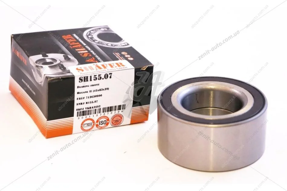 Подшипник ступицы передний Renault Laguna III, Megane II, Kangoo (08-) (39x45x83) ABS+ SHAFER SH155.07 (фото 1)