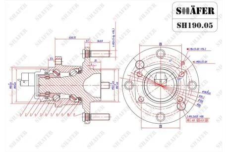 Ступица задняя Chevrolet Evanda, Epica, Lacetti (02-) ABS+ SHAFER SH190.05