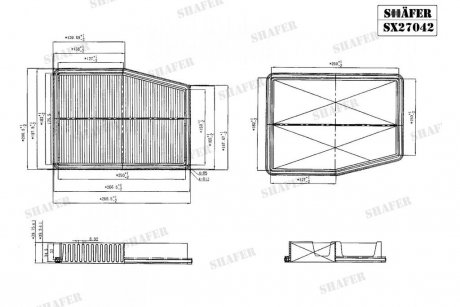 Фильтр воздушный Kia Optima, Cadenza (10-) SHAFER SX27042