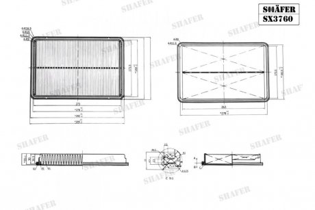 Фильтр воздушный Hyundai Santa Fe, Kia Sorento 2.0D-2.2D,12- SHAFER SX3760