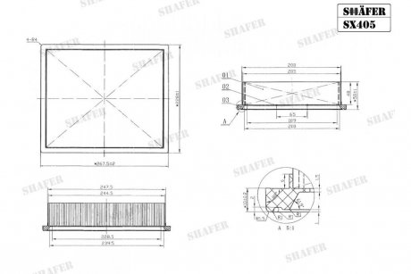 Фильтр воздушный VW Golf III, IV 91-99, 1.4-2.0 SHAFER SX405