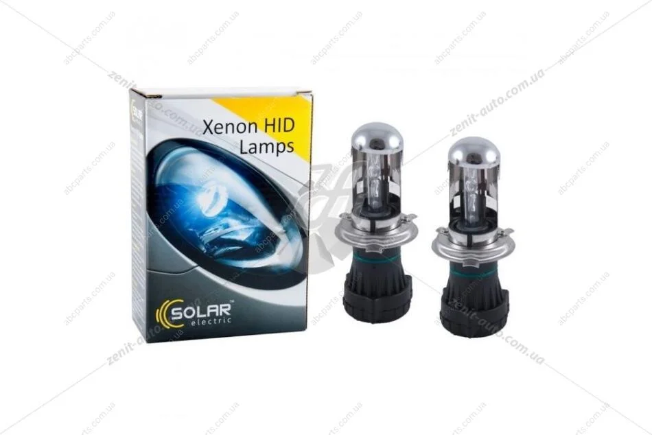 Лампа ксеноновая H4 биксеноновая bi-xenon 5000K 85V 35W P43t-38 KET (к-т 2шт) Solar 1450 (фото 1)