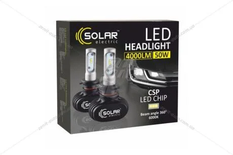 Лампа светодиодная H1 12/24V 50W 6000K 4000Lm Chip Seoul CSP Cree 19x19 (к-т 2шт) Solar 8101