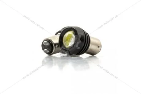 Лампа светодиодная 12V S25 P21/5W BAY15d (1SMD 1,5W линза) (габарит/стоп-сигнал) белый (к-т 2шт) Solar LS240