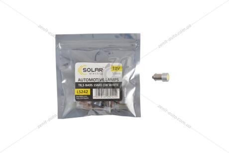 Лампа светодиодная 12V Т8.5 BA9s (1SMD 1W) белый (кратно 10) Solar LS242_P