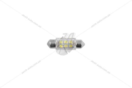 Лампа светодиодная 12V C5W T11x36 SV8.5 (6SMD 35x28) белый (к-т 2шт) Solar LS275_B2
