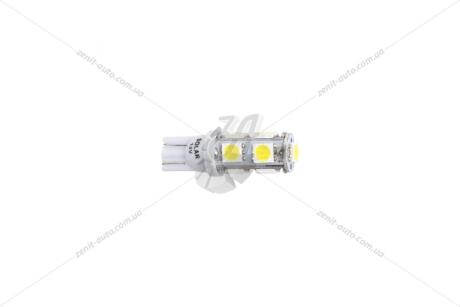 Лампа светодиодная 12V T10 W2.1x9.5d W5W (9SMD 50х50) белый (к-т 2шт) Solar LS277_B2