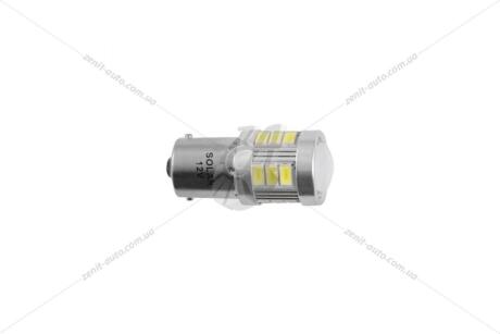 Лампа светодиодная 12/24V S25 P21W BA15s (18SMD 57x30) 120LM линза белый (к-т 2шт) Solar LS295_B2