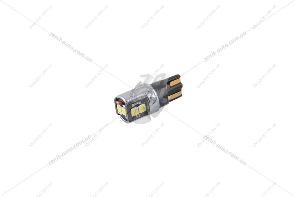 Лампа світлодіодна 12V T10 W2.1x9.5d W5W (6SMD 30x30) SSC 6W 250lm CANBUS обманка білий (к-т 2шт) Solar SL1341 (фото 1)