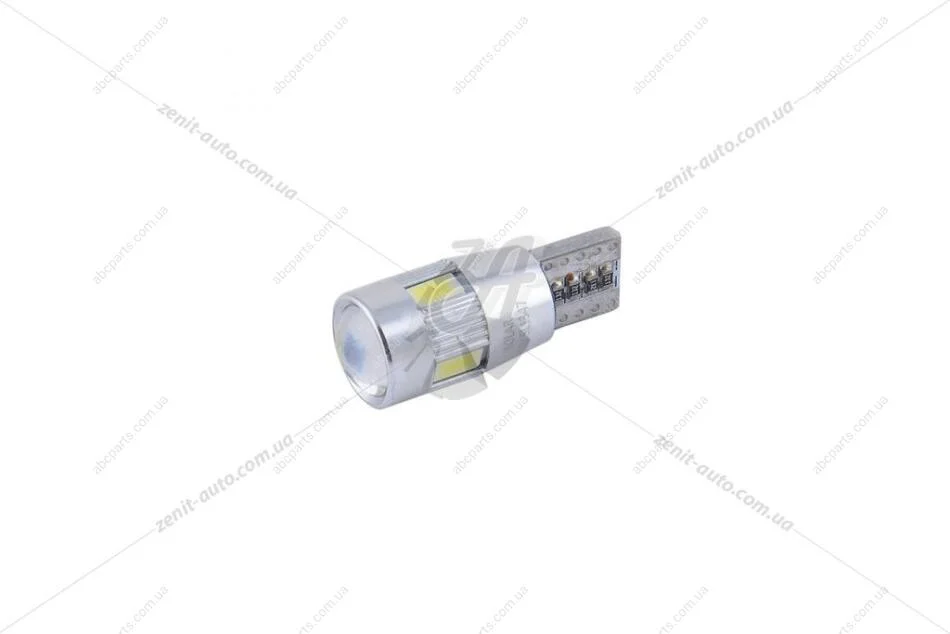 Лампа светодиодная 12V T10 W2.1x9.5d W5W (6SMD 57x30) CANBUS обманка белый (к-т 2шт) Solar SL1347 (фото 1)