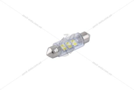 Лампа светодиодная 12V C5W T11x39 SV8.5 (6SMD 28x35) белый (к-т 2шт) Solar SL1351