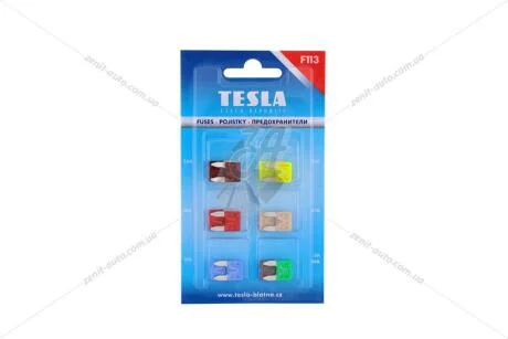 Запобіжники штирові Міні 7.5-30А (12 шт) Tesla TESLA F113.000.000