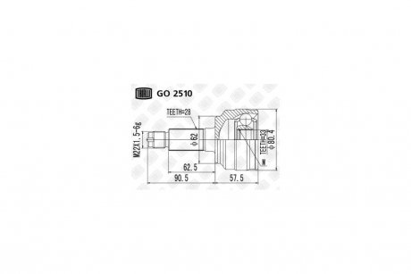 ШРУС наружный MAZDA 6 07-15 (нар:28/вн:33) Trialli GO 2510