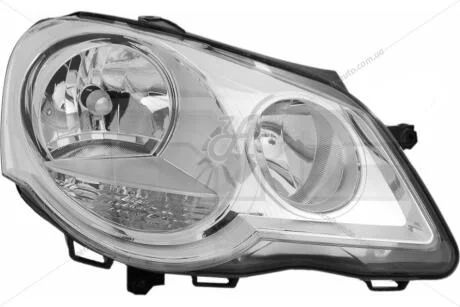 Фара права з моторчиком VW Polo (05-) H1/H7 (20-A729-05-2B) TYC '20A729052B