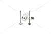 Комплект клапанов ДВС 1,8t (12+8) VW Golf IV Bora Passat B5,5, Skoda Octavia I Superb I VIKA Premium 'K11811535 (фото 1)