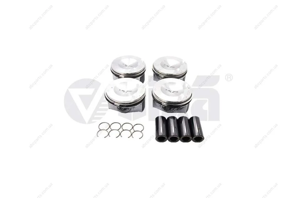 Комплект поршней с кольцами и пальцами (4шт) Audi A3, TT/VW Golf VII/Skoda Octavia 2.0 (13-) VIKA Vika '11071702501 (фото 1)