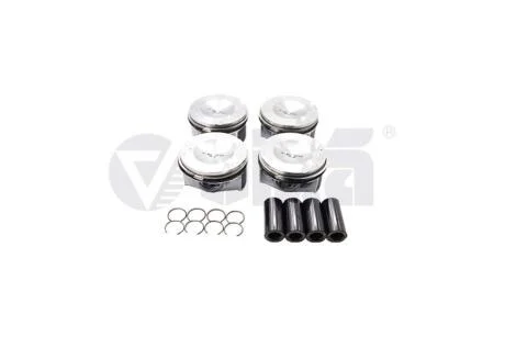 Комплект поршней с кольцами и пальцами (4шт) Audi A3, TT/VW Golf VII/Skoda Octavia 2.0 (13-) VIKA Vika '11071702501