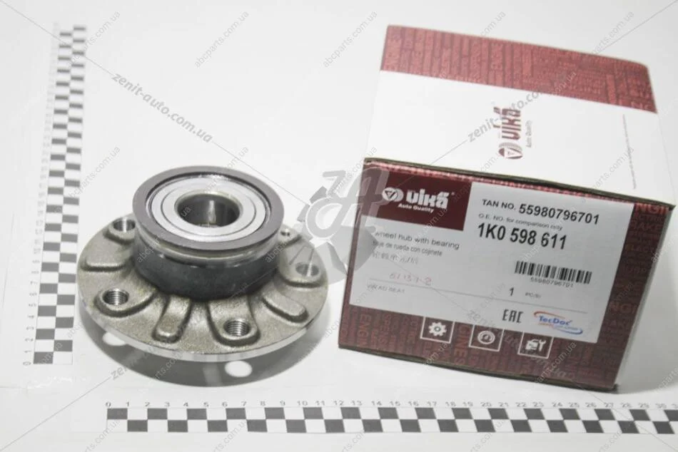 Ступица задняя с подшипником VW Golf (04-11), Jetta (11-14)/Audi A3 (04-13)/Seat Leon (06-10) VIKA Vika 55980796701 (фото 1)