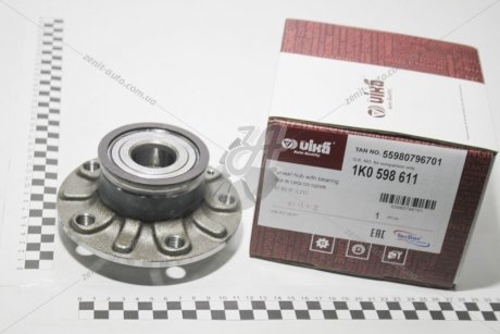 Ступица задняя с подшипником VW Golf (04-11), Jetta (11-14)/Audi A3 (04-13)/Seat Leon (06-10) Vika 55980796701