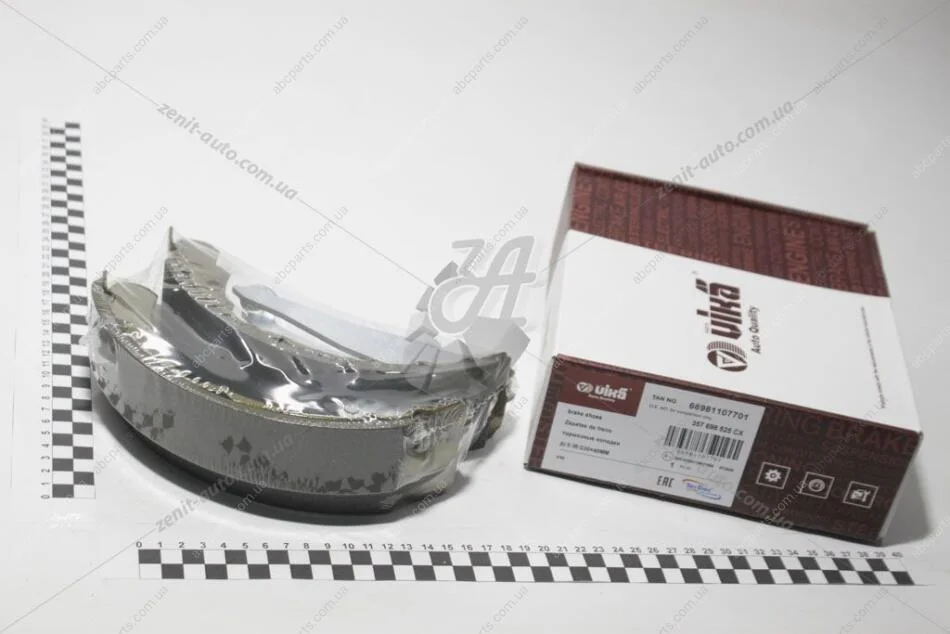 Колодки гальмівні барабанні VW Caddy (83-03), Golf (86-98), Jetta (88-91), Passat (88-97) VIKA Vika 66981107701 (фото 1)