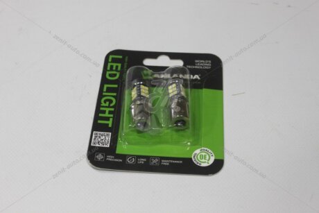 Лампа світлодіодна P21W R5W 12V BA15S (1156) 5,7W 1200Lm (15x48mm) (1-конт) (Yes canbus) (кратно 2) WANLANDA '1156303027SMD