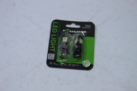 Лампа світлодіодна W21W 12V (7440) 5W 2500Lm (19x50mm) (1-конт) (Yes canbus) (кратно 2) WANLANDA '7440303030SMDAA