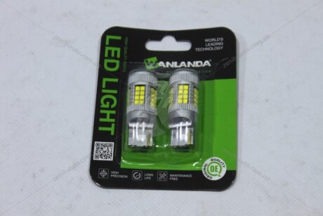 Лампа світлодіодна W21W 12V (7440) 23W 2500Lm (21x54mm) (1-конт) (Yes canbus) (кратно 2) WANLANDA '7440303040SMD3D
