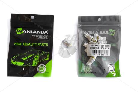 Лампа светодиодная T10 12V 0,72W 40Lm (12x17mm)(No canbus) (кратно 10) WANLANDA 'T1012068SMD