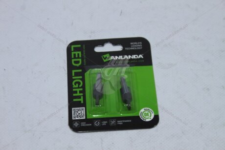 Лампа світлодіодна T10 12V-30V 2,5W 400Lm (10x31mm)(Yes canbus) (кратно 2) WANLANDA 'T1018602 12V30V