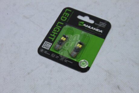 Лампа світлодіодна T10 12V 2,3W 1800Lm (10x28mm)(Yes canbus) (кратно 2) WANLANDA 'T103020EMC10A
