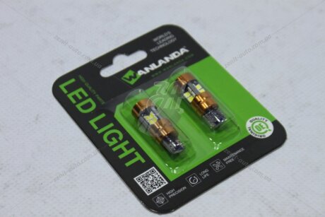 Лампа світлодіодна T10 12V 1,92W 1140Lm (12x33mm)(Yes canbus) (кратно 2) WANLANDA 'T10303019