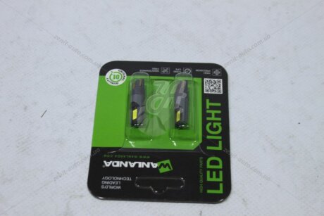 Лампа світлодіодна T10 12V-30V 2,5W 400Lm (10x31mm)(Yes canbus) (кратно 2) WANLANDA 'T1035702 9V30V