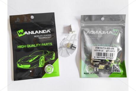 Лампа светодиодная T10 12V 1,92W 120Lm (11x17mm)(Yes canbus) (кратно 10) WANLANDA 'T1056306PM