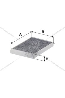 Фільтр салону (вугільний) Landrover Freelander II/Volvo S60 II/V60, S80 II, V70 II, XC60, XC70 II WIX WIX FILTERS WP9309