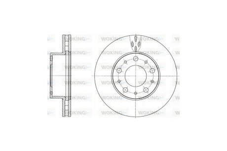 Диск тормозной передний (кратно 2) (Remsa) PSA Jumper Boxer Ducato 06> 11> (D61015.10) WOKING 'D61015.10