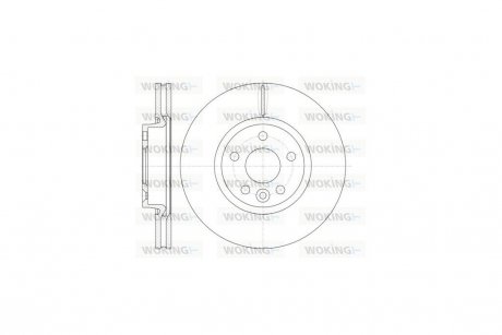 Диск тормозной Ford Mondeo IV Galaxy S-max 07> / RR Evogue ; Discovery sport / передний WOKING D61019.10