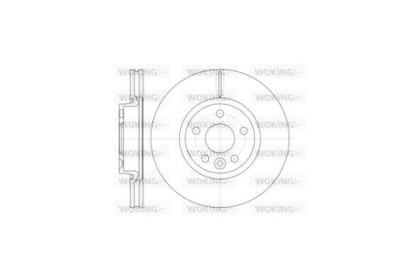 Диск тормозной передний (кратно 2) (Remsa) Ford Mondeo IV Galaxy S-max 07> / RR Evogue, Discovery sport WOKING D61019.10