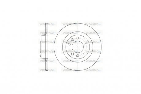 Диск гальмівний задній (кратно 2) (Remsa) PSA Jumpy Expert II 07> WOKING D61053.00