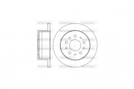 Диск тормозной PSA Boxer Jumper Ducato 06> 11> / задн (кратно 2 шт.) WOKING D61055.00