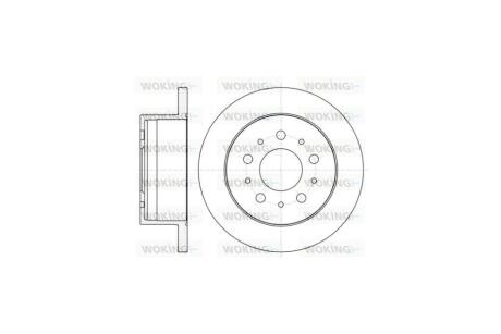 Диск гальмівний задній (кратно 2) (Remsa) PSA Boxer Jumper, Fiat Ducato 06> 11> WOKING D61055.00