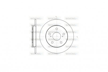 Диск тормозной Toyota Corolla Auris 07>12 / перед WOKING D61074.00