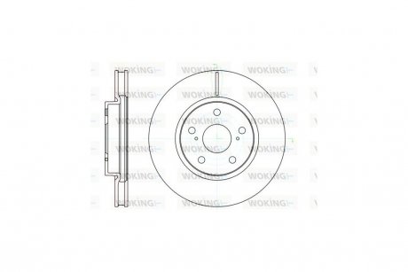 Диск тормозной Lexus IS 05> 12> / перед WOKING D61076.10