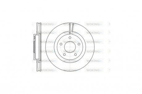 Диск тормозной Nissan Qashqai I X-Trail II / передний (кратно 2 шт.) WOKING D61087.10
