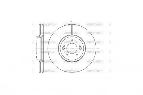 Диск тормозной передний (Remsa) (кратно 2 шт.) Hyundai Santa Fe II III / Sorento II III WOKING D61102.10