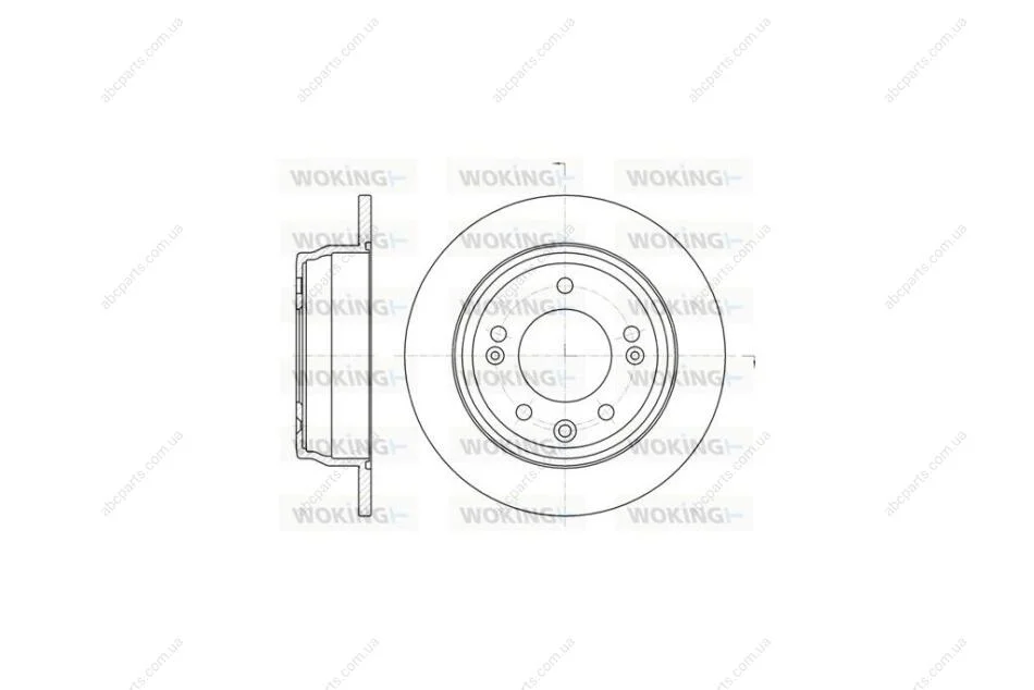 Диск тормозной задний (кратно 2) (пр-во Remsa) Hyundai ix35 Sportage III / i30 Ceed 07> WOKING D61105.00 (фото 1)