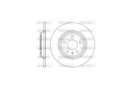 Диск тормозной Audi A4 08> A6 10> Q5 09> / задний (кратно 2 шт.) WOKING D61112.00