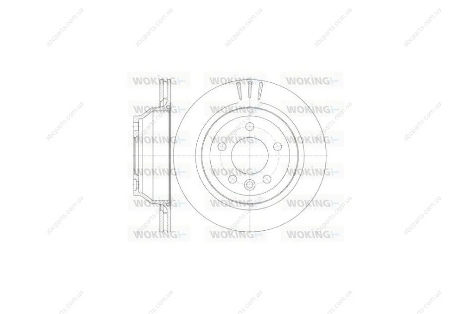 Диск гальмівний задній (кратно 2) (вир-во Remsa) VW T5 >10 WOKING D61160.10 (фото 1)
