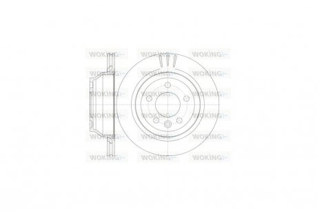 Диск тормозной VW T5 >10 / задн WOKING D61160.10